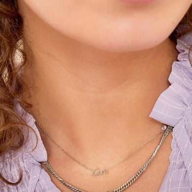 Birthstone Necklace Girl Silver h5 Picture4